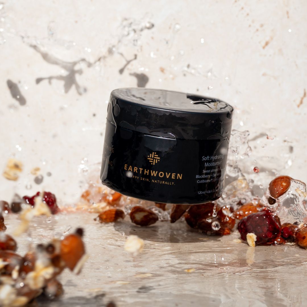 Soft Hydrating Moisturizer by Earthwoven with CutiBiome and SyriCalm for effective hydration and skin barrier support.